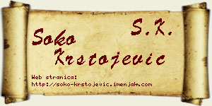 Soko Krstojević vizit kartica